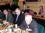 Przy szachownicy Jerzy Jabłoński z Torunia, z którym jestem od lat w ciągłym kontakcie